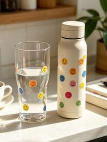 1200pcs (10 Sheets)/Set Happy Smiling Face Self-Adhesive Graffiti Stickers, Round Colorful Reward Labels, 10 Styles Happy Smiling Face PVC Waterproof Encouragement Stickers - Multicolor - View 3