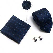 AlanKing Polka Dot Design Men's Tie Set, Luxury Gift Box, Perfect For Business Meetings And Formal Weddings - Multicolor - View 9