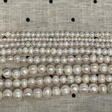 1String Natural Freshwater A Pearl Beads Near Round Potato Shape Isolation Loose Beaded For Jewelry Making DIY Charm Bracelet Necklace Accessories - White - View 3