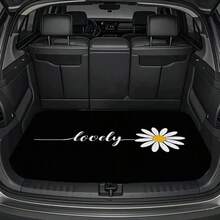 1pc Universal Daisy Car Trunk Mat, Fashionable Polyester Fiber Cargo Liner, Fits All Car Models, Easy To Clean, Suitable For Sedans, SUVs, Multiple Car Models, Protect Your Car In A Stylish Way | Universal, Durable And Fashionable Trunk Mat - Daisy - View 9