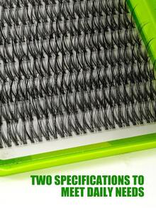 مجموعة 384 قطعة من رموش اصطناعية طبيعية خفيفة الوزن ومنفوشة بتجعيد D-Curl وأطوال مختلطة من 8-18 مم، رموش فردية قابلة لإعادة الاستخدام DIY، رموش اصطناعية فائقة الكثافة، أطوال مختلطة، قابلة للتخصيص للمواعدة والعشاء، كتاب الرموش، رموش اصطناعية عنقودية - مشاهدة 5