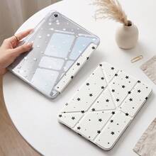可愛 Y 型折疊平板保護殼，附筆槽，適用於 iPad Air 8 (M4) 11" 13" 2026 11th (A16) Air 11 M3 M2 Pro 11 M4 M5 7th 8th 9th 10.2" 10th 10.9 Air 4 Air 5，護角設計 - 滿天星 - 查看 6