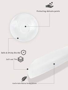 2-50pcs Silicone Nipple Covers Reusable Sticky Breast Petals With Storage Bag For Swimwear Dress,Holiday Essentials,Travel,Sticky Bra - Clear - View 3