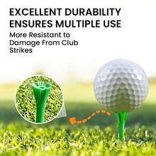 FINGER TEN Plastic Golf Tees 1 1/2 Inch Value 30 Pack, Durable Five Prong Top Short Tees With Bright Colors For Par 3s & High Visibility, Ideal For Men Women Golfers - Green - View 2