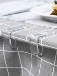 32/24/16pcs Transparent Non-Slip Tablecloth Clips, Plastic Tablecloth Fasteners, Kitchen Tablecloth Clips, Home Tablecloth Anti-Slip Fixers, Wholesale, Suitable For Outdoor Tablecloths, Picnic, Wedding, Camping, Restaurant, Meeting, Party, Holiday And More Occasions - Multicolor - View 6
