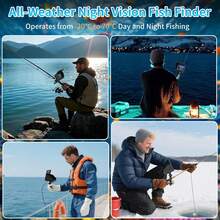 4.3 Inch 1080P Underwater Fishing Camera Fish Finder, IP68 Waterproof Infrared Night Vision 120° Wide‑Angle, 5000mAh Rechargeable Underwater Video Camera For Ice Sea Lake Shore Fishing(10m/30m) - Black - View 6