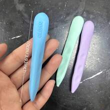 2pcs Macaron Color Perforated Grip Erasers, Ergonomic Non-Slip Large Pencil Erasers, Student Writing Correction School Supplies - A - View 3