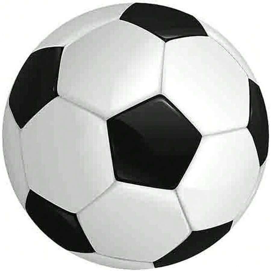 Balón de Fútbol, Adhesivo Redondo Vintage Troquelado, Souvenir para Skateboard y Laptop - Negro - Ver 1
