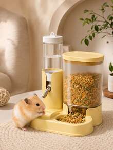 1 buah Set Tempat Makan & Dispenser Air Hewan Peliharaan 2-in-1, Mangkuk Makanan Anjing & Kucing Otomatis Kapasitas Besar dengan Botol Air, Stasiun Makan Hewan Peliharaan Anti Selip yang Mudah Diisi Ulang, Cocok untuk Penggunaan di Dalam Rumah - D - View 6