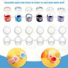 5/10/100pcs Air Paint Cups, 3ml, With Lid, Mini Paint Containers, Strip Paint Jars, Compact And Portable, Suitable For Acrylic Paint And More, Portioning And Storage, School Art, Craft Painting, Back To School Stationery, Paint Portioning Boxes, Paint Jars - Multi-color - View 5