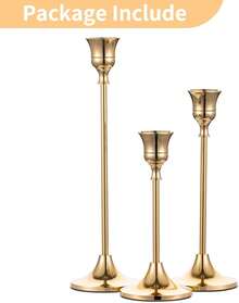 Pack Of 12pcs/3pcs Candle Holders For Pillar Candles,Gold Candle Holders Bulk Wedding Centerpieces Metal Crystal Candlestick Holders Stand For Table Party Church Decor - Gold and Silver - View 11