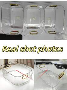 1 Set Transparent Multi-Function Storage Box Set, Suitable For Storing Cosmetics And Holiday Supplies, Plastic Storage Box, Can Be Used In Bathroom And Dormitory, Home Decor Storage, Room Decor, Christmas Back To School Gift - Multicolor - View 9