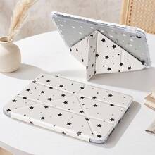 可愛 Y 型折疊平板保護殼，附筆槽，適用於 iPad Air 8 (M4) 11" 13" 2026 11th (A16) Air 11 M3 M2 Pro 11 M4 M5 7th 8th 9th 10.2" 10th 10.9 Air 4 Air 5，護角設計 - 滿天星 - 查看 3