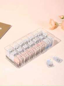 1 hộp đựng kính áp tròng dùng một lần hàng ngày, hộp đựng trong suốt chống bụi dung tích lớn có nắp đậy - Trong sáng - Xem 3