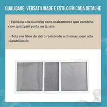 Kit tela de janela deslizante de alumínio ajustável 50cm*70cm, mosquiteiro de encaixe DIY com estrutura reforçada, ideal para manter os insetos fora e melhorar a ventilação, compatível com a maioria das janelas residenciais. - A - Visão 7