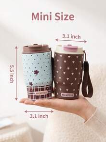 500ML Large Capacity Baby Water Cup Ins Style Insulated Cup Portable Mini Cold-Keeping Coffee Cup Student Girl Personal Water Cup - Multicolor - View 3