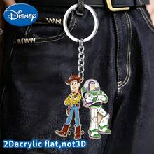 Disney 2D Police Officer And Buzz Lightyear 1pc Acrylic Keychain, Suitable For Student Backpacks, Bags, Car Keys, Perfect As Couple, Best Friend Gift, Designer Accessory, Neutral Cute Creative Keychain, Women's Keychain, Key Chain, Key Ring Pendant, Women's Car Accessory, Back To School, Mexico - Multicolor - View 3