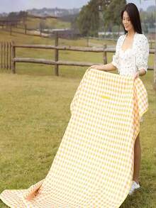 1 Set Outdoor Camping 2 Pieces Set, Foldable Picnic Mat + Press-To-Inflate Lumbar Pillow, One-Stop Relaxation For Travel - Multicolor - View 11