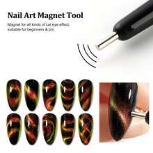 3/8PCS Multi-Function Cat Eye Nail Art Magnet Set, French Cat Eye Gel Styling Magnetic Tools, Professional Nail Salon Nail Art Accessories, Home DIY Fashion Nail Design Supplies - Multicolor - View 5