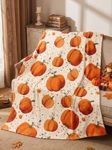 1pc Autumn Flannel Blanket, Single-Sided Print, Soft And Lightweight, Cartoon Pattern, Comfortable And Easy To Care, Multi-Purpose Blanket, Suitable For Bedroom, Sofa, Study And Dorm, Room Decor, Autumn Home Decor, Ideal Autumn Gift, Perfect Birthday Gift - Multicolor - View 8