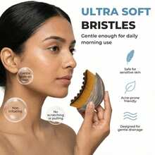 2/1pc New Lymphatic Contour Facial Brush, Lymphatic Detox Facial Massage Brush, Suitable For Chin And Neck Contour, Soft For All Skin Types, Ergonomic Beauty Tool, With Portable Storage Box - Multicolor - View 4