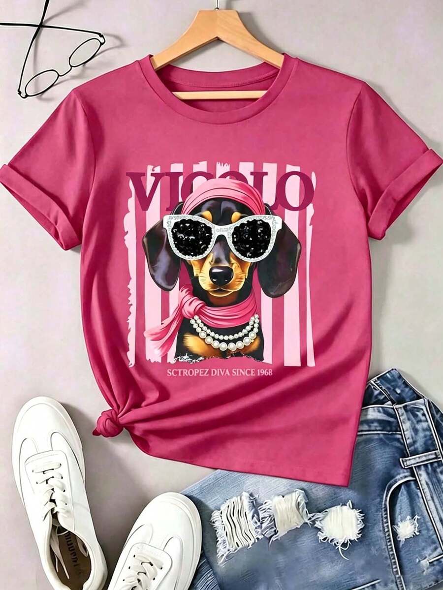 Women T-Shirts - Magenta - View 1