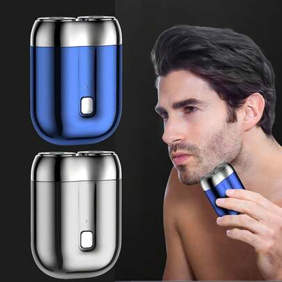 Mini Dual-Head Electric Shaver, Upgraded Pocket Shaver, Washable Dual-Head Shaver, USB Powered Portable Mini Electric Shaver, Rechargeable Waterproof Compact Electric Shaver