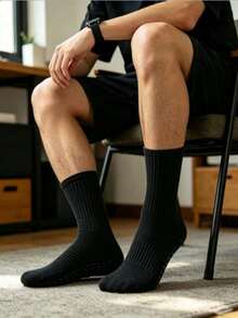 5 Pairs/10 Pairs Men's Non-Slip Rubber Sole Football Socks Sports Socks 2 Packs/4 Packs/6-Pack/8-Pack/10-Pack/20-Pack/30-Pack - Multicolor - View 2