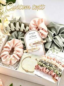 Boîte cadeau personnalisée pour demoiselle d'honneur, texte/nom personnalisable, convient comme cadeau d'anniversaire, de demoiselle d'honneur, de mariage, de la Saint-Valentin, d'anniversaire et de la Fête des Mères; conception multifonctionnelle, applicable pour le mariage, la cérémonie de fiançailles, le port quotidien, l'enterrement de vie de jeune fille et la vie sur le campus et d'autres occasions, cadeau exquis pour la meilleure amie, symbolisant "l'amour éternel". - Multicolore - Voir 8