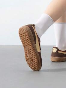 Puma 男女款復古經典訓練鞋運動鞋 Palermo Cannoli 系列，輕量極簡舒適透氣運動休閒鞋 398382-02 - 咖啡棕色-奶油香草色-樹膠色 - 查看 5