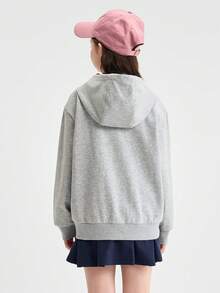 Balabala Tween Girl Jacket Outerwear Boys Girls Casual Coat Soft Comfortable Fall Clothing For Children - Gray Tone - View 3