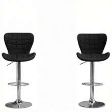 Komfortable Küche Hocker,Bar Hocker,Ess Hocker,Drehhocker Mit Verstellbarer Höhe(Nur Mit 2Pcs Hocker) - 黑色 - 查看 4