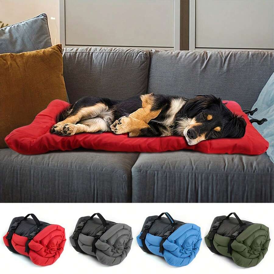 Portable Dog Bed Mat Suitable For All Dog Breeds, Rollable Pet Mat, Soft Polyester Fiber Dog Bed Mat, Suitable For Home And Outdoor Use