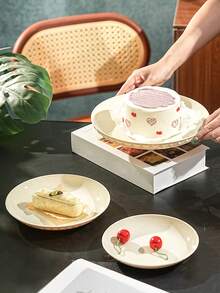 PET Material Durable Tray, Suitable For Snacks, Candy, Fruit, Dried Fruit And Nuts - Perfect For Home Living Room Decor, Weddings, Parties And Various Holiday Occasions - Beige - View 5