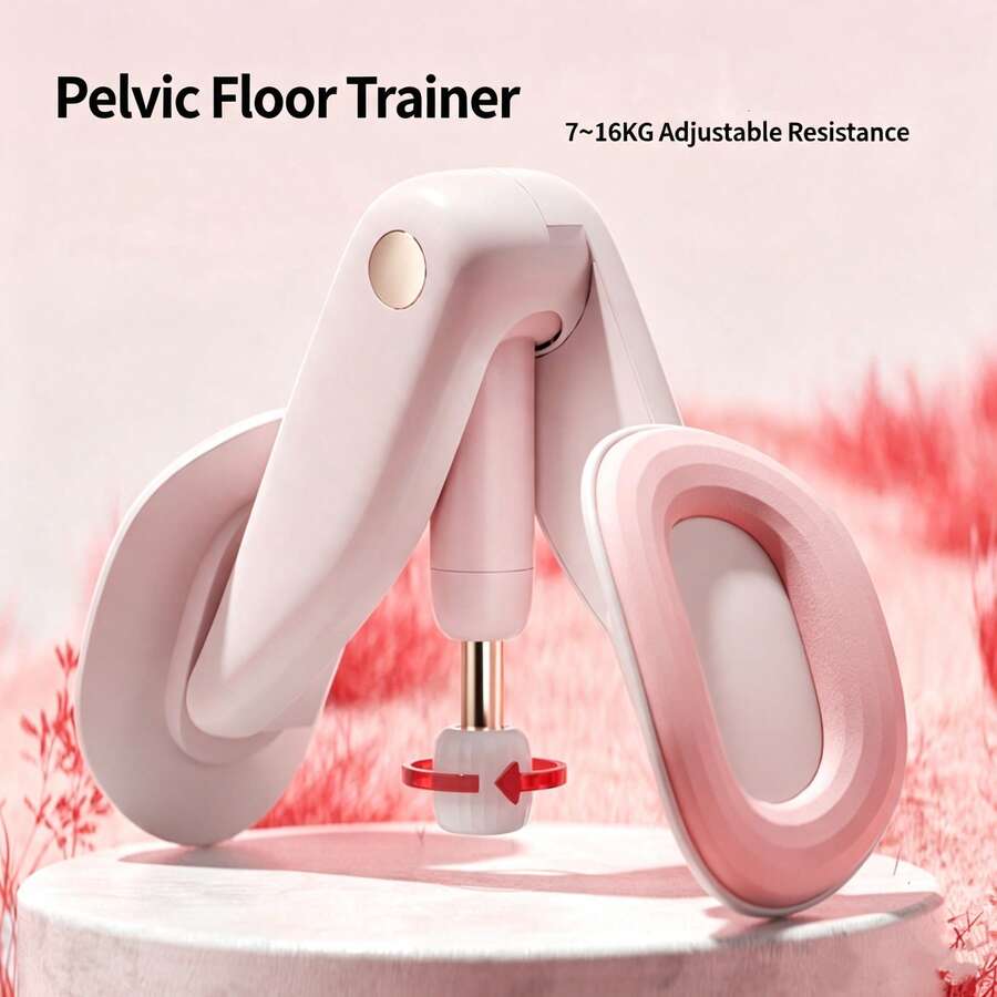 Adjustable Resistance Leg Squeeze Trainer, Non-Counting Model, 7-16KG Adjustable Tension, Soft Silicone Pads Fit Snugly Against Inner Thighs, Home Indoor Leg Muscle Workout, Compact Portable Easy Storage Fitness Shaping Equipment - Multicolor - View 1