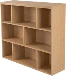 Estantería Moderna con Compartimentos y Cajones, Diseño Minimalista para Sala, Oficina o Dormitorio - Madera - Ver 3