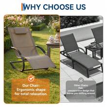 Patio Lounge Chair & Swing Chair - Brown - View 5