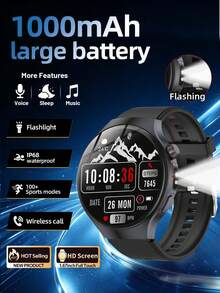 Jam Tangan Pintar LIGE Terbaru, Baterai Kapasitas Besar 1000mAh, Lampu LED, Prakiraan Cuaca, Tampilan Panggilan Masuk, Pelacak Olahraga, Jam Tangan Olahraga Pintar Multifungsi yang Modis - View 13