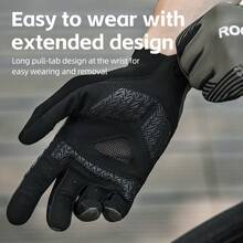ROCKBROS 1PC Unisex Cycling Full Finger Gloves: Ultimate Comfort Ergonomic Fit, Touchscreen Ready & SBR Shockproof MTB Gloves – Anti-Slip, Breathable Versatile Gear For Spring & Autumn Outdoor Bike Riding - Multicolor - View 8