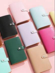 100 Cash Envelopes Savings Challenge Binder Budget Book, Simple And Fun $5,050 Savings Method, Storage Organizer Box, Money Box, Suitable For Back To School, Birthday, Graduation, Home Decor, Party Supplies, Halloween Gift - Pink - View 1