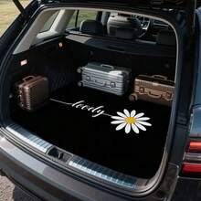 1pc Universal Daisy Car Trunk Mat, Fashionable Polyester Fiber Cargo Liner, Fits All Car Models, Easy To Clean, Suitable For Sedans, SUVs, Multiple Car Models, Protect Your Car In A Stylish Way | Universal, Durable And Fashionable Trunk Mat - Daisy - View 11