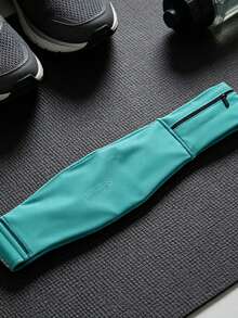 Unisex Nylon Waist Bag, Lightweight Adjustable Belt Bag With Multiple Pockets For Running Hiking Travel - Cadet Blue - View 2