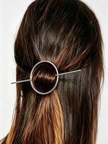 Metal Hair Sticks For Women, Decorative Hair Pins For Buns And Updos, Star, Sun And Circle Geometric Design, Minimalist Vintage Hair Jewelry - Multicolor - View 11