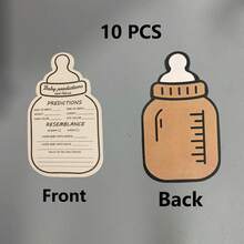 10/30 Pcs Bottle Baby Shower Game Prediction Advice Cards, Gender Reveal, Party, Shower Invitation Game Cards - Multicolor - View 10
