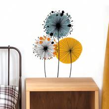 1PC Minimalist Color Block Dandelion Self-Adhesive Wall Sticker, Living Room Bedroom Wall Decor Sticker - Multicolor - View 7