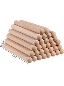 1/2/4/8 Pairs Classical Wooden Percussion Instruments, 8 Inch Natural Hardwood Rhythm Sticks, Musical Instruments, Otamatone, Silicone Finger Sleeves, Clapping Sticks - Multicolor - View 6
