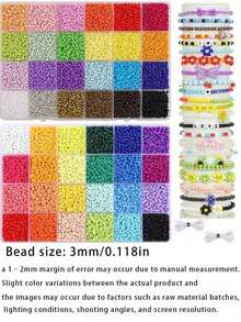 1200/11520/23040pcs 2mm Mini Seed Beads Jewelry Making Kit, For DIY Bracelets, Necklaces, Rings, Earrings, Gifts, Crafts (Size: 2mm/0.787in) - Color Mixing - View 3