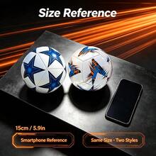 2pcs Different Pattern Lightweight Tech Fashion Footballs, Optimized Ball Weight Distribution, Long-Term Control Without Fatigue. Normal Use On Wet Fields After Rain. Futuristic Appearance, Breaking Away From Traditional Monotonous Football Design, Fusion Of Sports And Art. - Blue - View 4