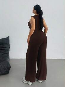 Women Jumpsuits - Whole Grain Coffee - View 2