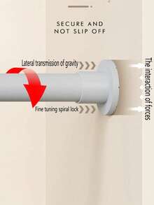 Adjustable Closet Hanging Rod, Heavy Duty Coated Closet Extension Bar, Space-Saving Double Layer Closet Hanging Rod, Closet Storage Bar, Rust-Proof Anti-Drop Spring Tension Rod, Non-Slip Spring Curtain Rod, Adjustable Tension Rod Without Drilling - Multicolor - View 5